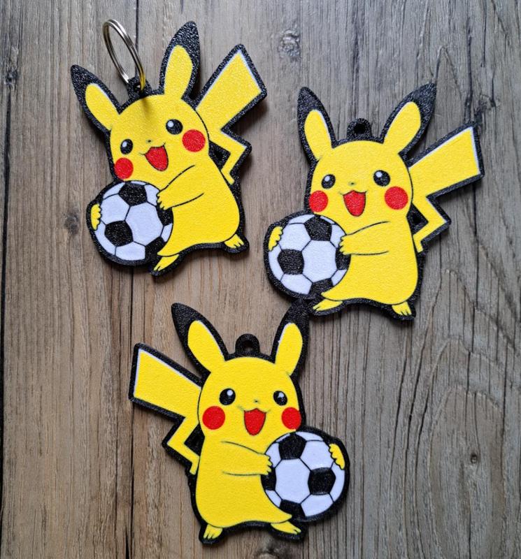 Soccer / Football Pikachu keychain