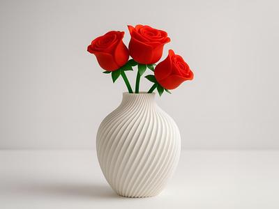 Modern Home Decor Vase – Spiral Flow Design