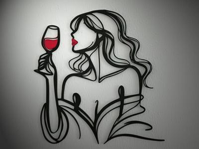 Woman and wine