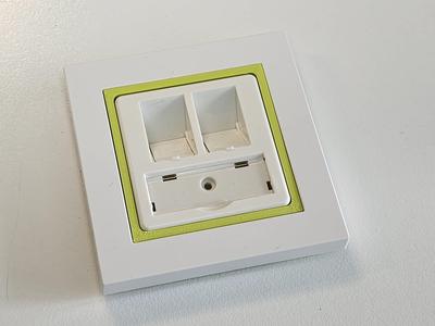Cat 8 network socket adapter for Keystone modules