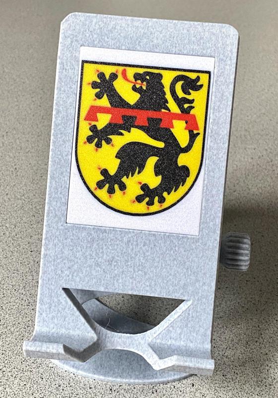 Multi-color Cover Plate for revised Phone Holder (here: Crest of Gerolstein)