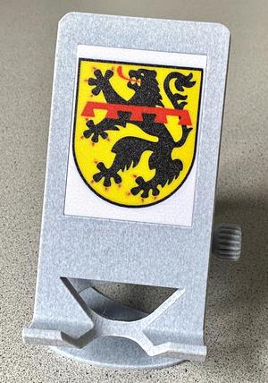 Multi-color Cover Plate for revised Phone Holder (here: Crest of Gerolstein)