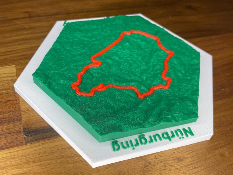 Nürburgring Nordschleife 3D Topographic Track Map