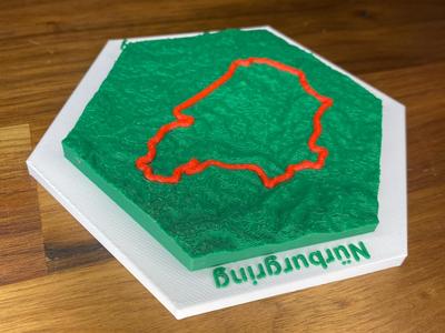 Nürburgring Nordschleife 3D Topographic Track Map