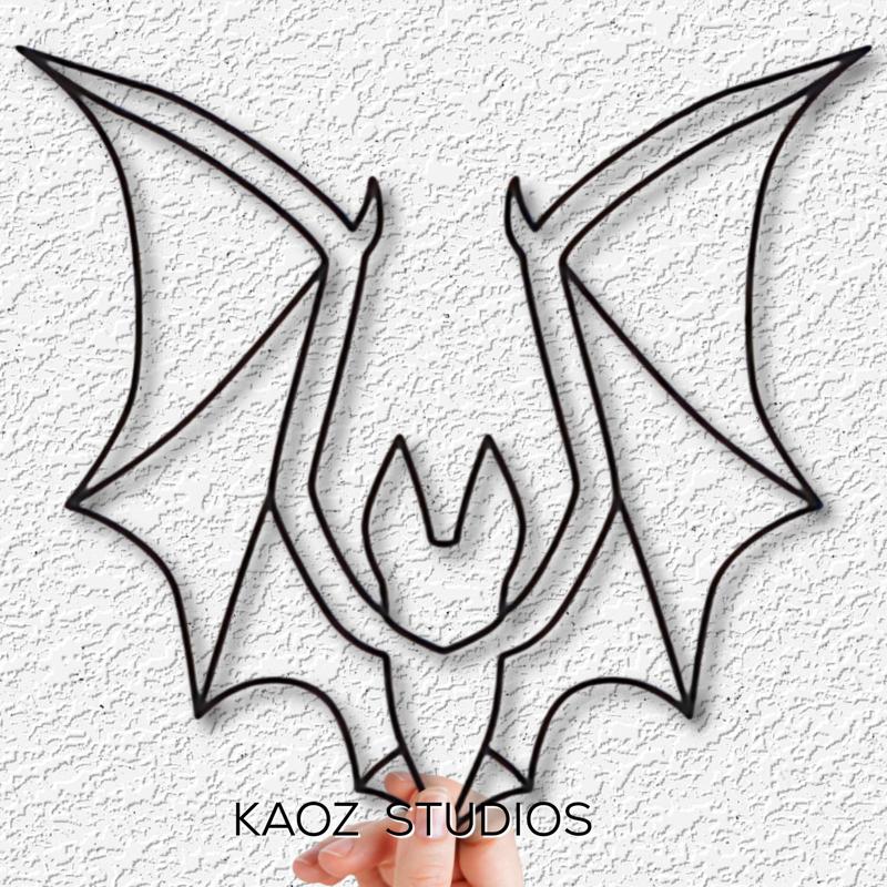 minimalist bat wall decor vampire bat art halloween decoration