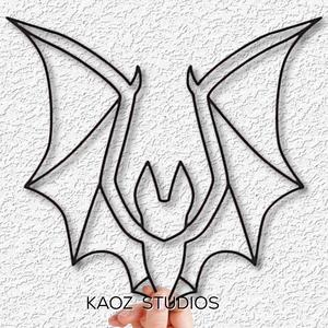 minimalist bat wall decor vampire bat art halloween decoration
