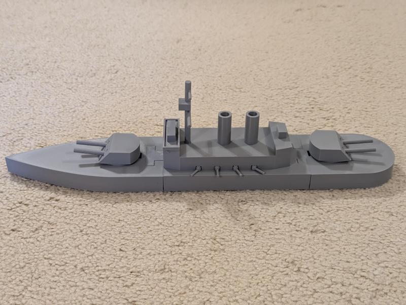 Simple Large Battleship (Snap-fit Turrets and Hull)