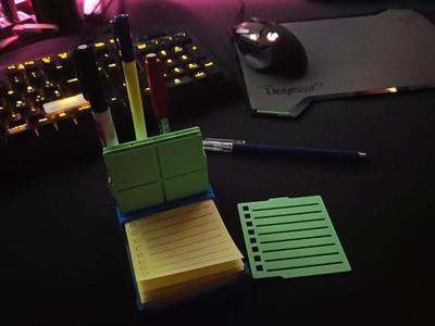Sticky notes office holder - Post it with stencils