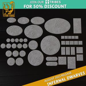 Bases - Infernal Dwarves - Titan Forge Miniatures August 2023