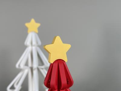 Hallow Christmas Tree Slices with Star! ⭐