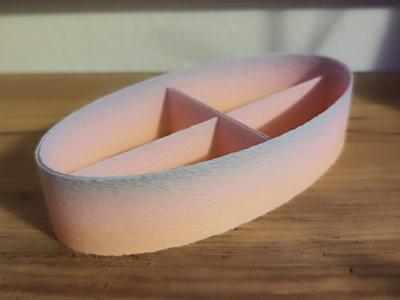 Oval dish 15x7.5cm fuzzy