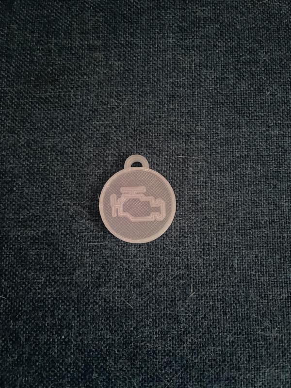 Check engine light keychain