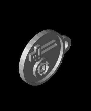 Monster Hunter sword and shield keychain/pendant