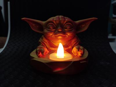 Baby Yoda - LED Tea light Holder
