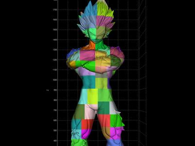 Life-Size Majin Vegeta 3D Model For The A1 Mini 