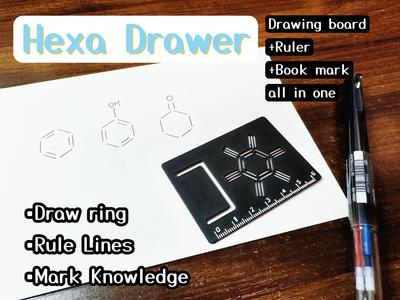 HexaDrawer – Multifunctional Hexagonal Drawing Tool (30-minute print time, uses less than 5g of material)