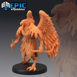 Bird Folk Eagle Archer / Flying Birdfolk Race / Classic Avian Humanoid