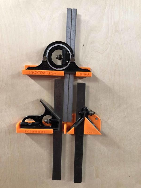 Combination Square Set 3D Printed Holder 