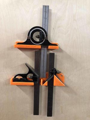 Combination Square Set 3D Printed Holder 