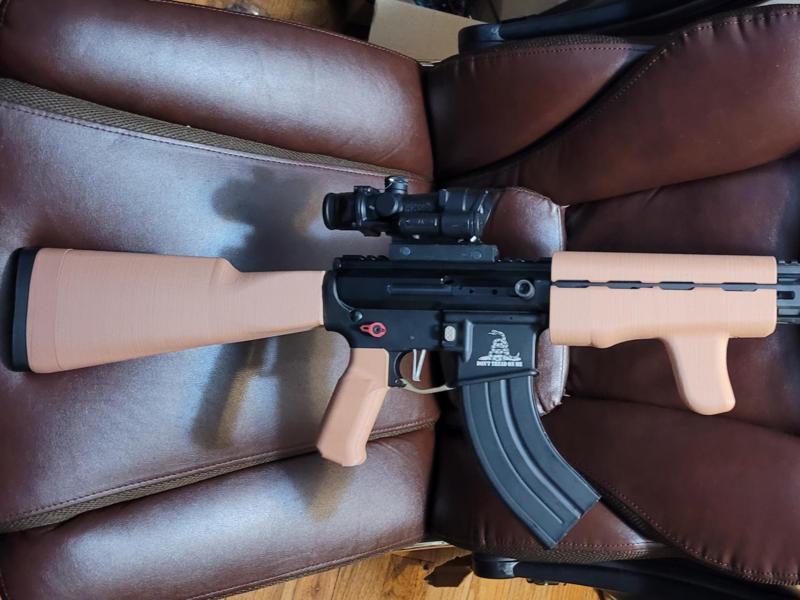 The Commerican AK style AR15 furniture