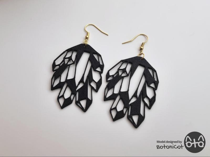 Geometric Crystal Earring / Necklace Pendant