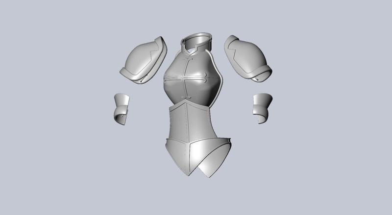 Fairy Tail Erza Scarlet Heart Kreuz Armor Set