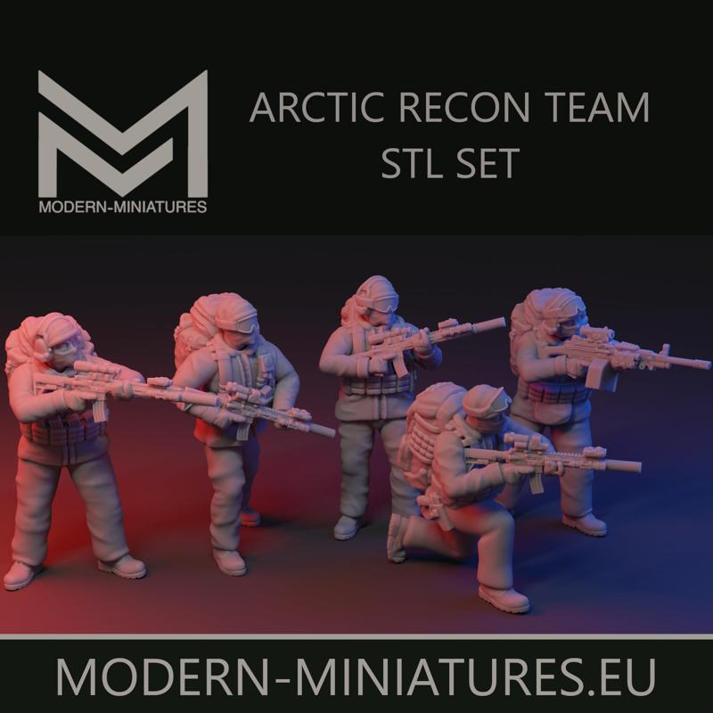 Arctic recon special forces team 28mm miniatures