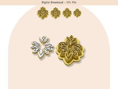 Tribal 15 Harmony Clay Cutter for Polymer Clay | Digital STL File | Clay Tools | 4 Sizes Clay Cutter