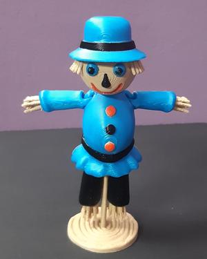 Simple Flexi Scarecrow with stand - multicolor