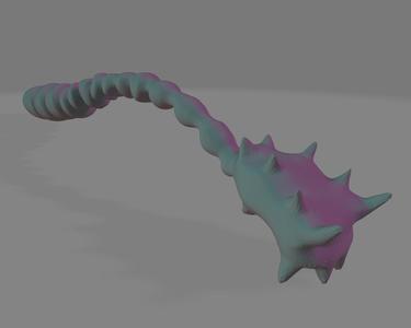 Vertebrae worm scratcher