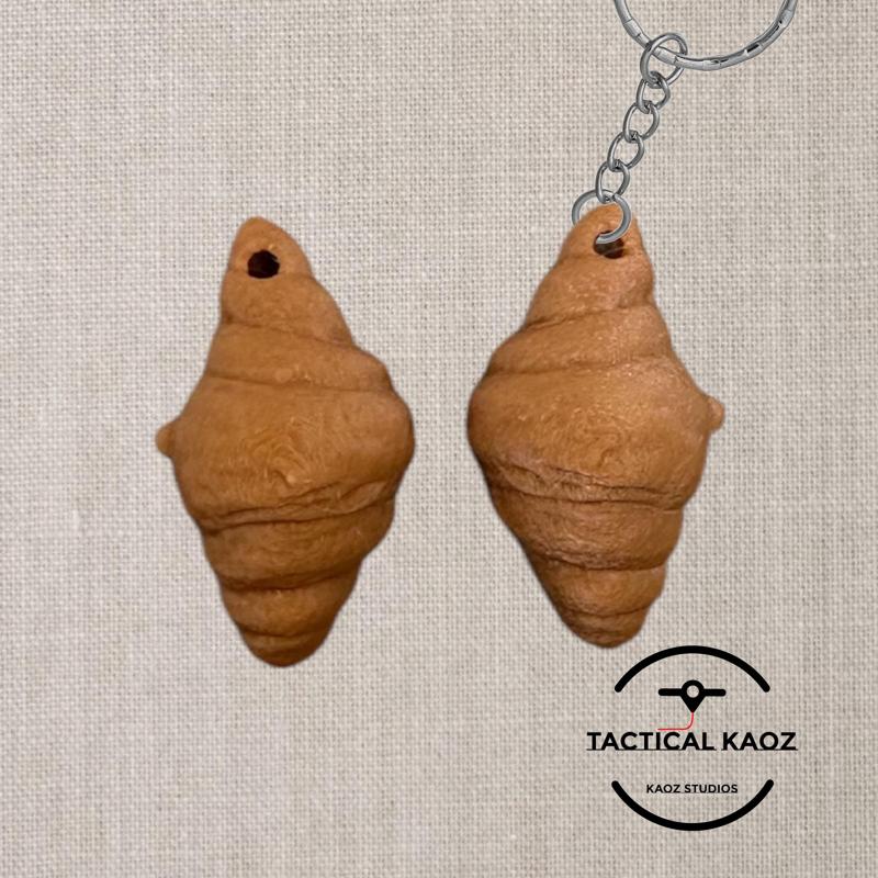 Mini Croissant Earrings & Keychain