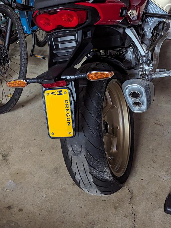 License Plate Bracket for Moto Guzzi V100 Mandello