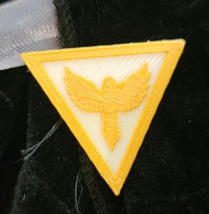 Eagle on triangle badge