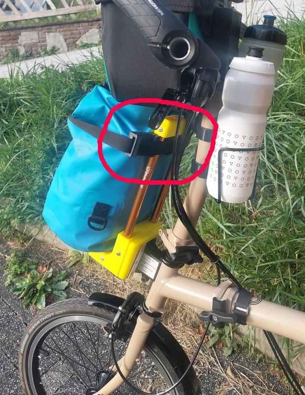 Brompton Dry-bag-snap-on-holder for DIY luggage rack