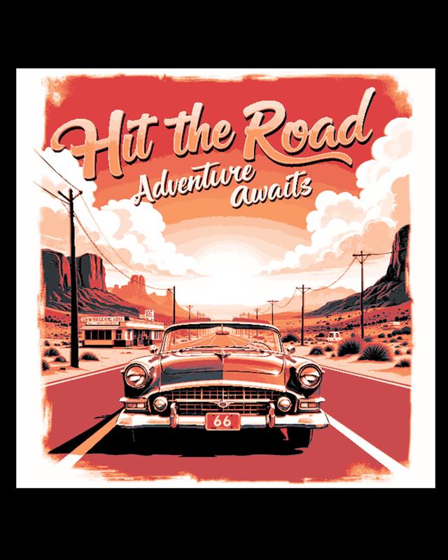 Its time to hit the road - Classic travel route 66 Poster