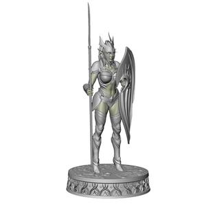 Araniel elf girl 12 spear shield