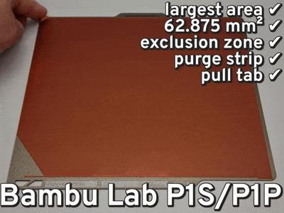 Bambu Lab P1S P1P full size bed cleaner and tester