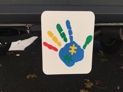 Trailer Hitch -Autism Handprint