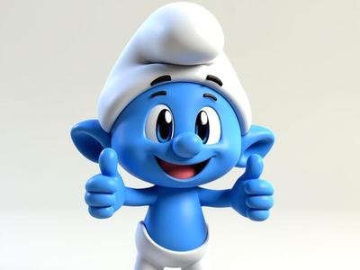 Smiling Smurf Thumbs up
