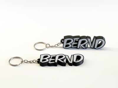 Beautiful key ring with the name Bernd