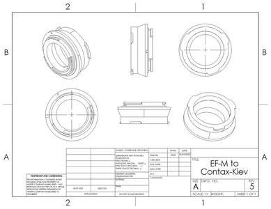 EF-M to Contax-Kiev Adapter