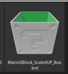Super Mario Coin Block Q Block Scaled up to about 200mm