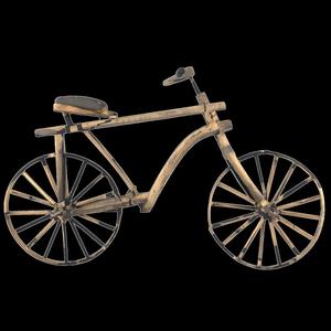 Old wooden bicycle