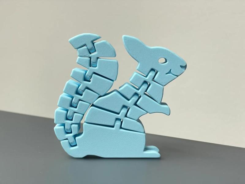 Happy Flexi Squirrel / Cute Articulated Squirrel / Print in Place