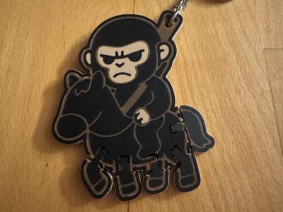 Warlike Monkey on Horse, Posable