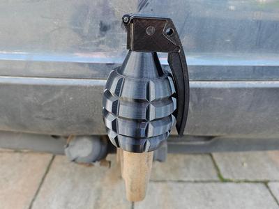 Hand Grenade Trailer hitch Cover commercial 