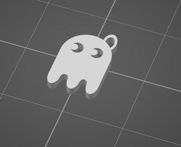 pacman ghost keychain