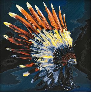 Feathered War Bonnet - Hueforge Print