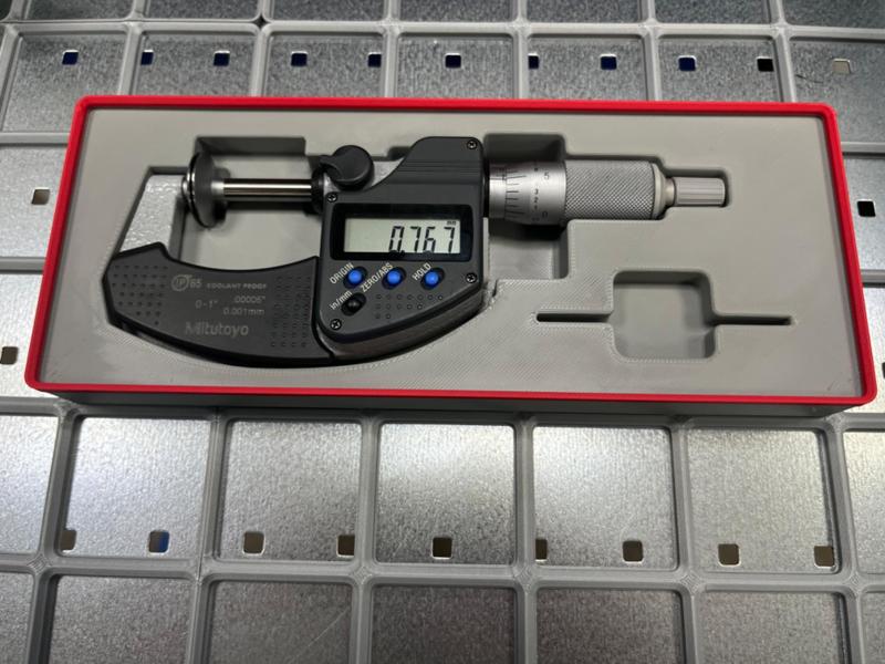Mitutoyo flange Micrometer Gridfinity box