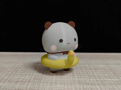 Couple Bears Series-Duck Swimming Ring Set (Yier)